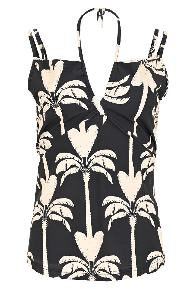 Ontmoet Daimy, het ultieme spaghetti topje voor de zomer in de verfijnde kleuren enm prints Offwhite, Palm, Black en Green. Dit topje is een must-have voor je warmweer-ensemble, met zijn luchtige stof en flatterende pasvorm. Maak een statement en omarm de zomer in stijl met Daimy!




