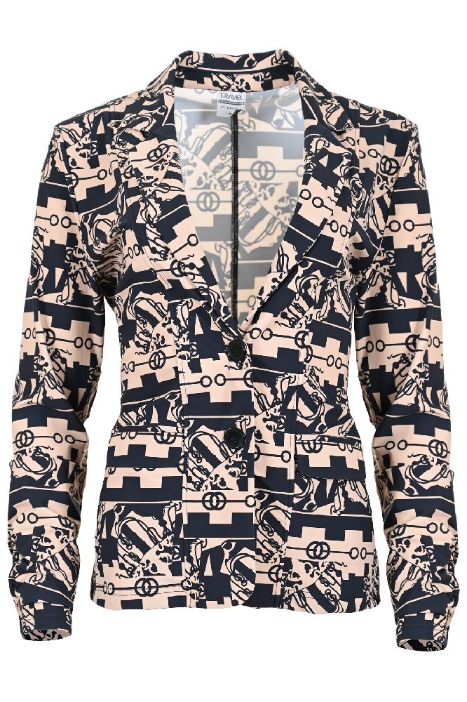 Korte blazer met mooie print